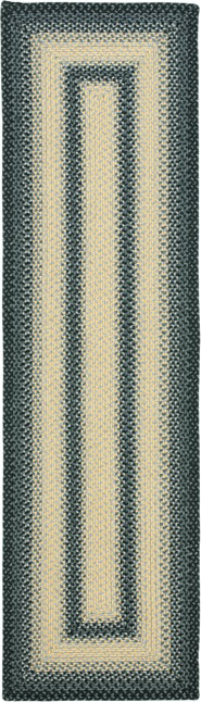 Safavieh Braided BRD311A Black / Grey Area Rug Runner