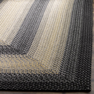 Safavieh Braided BRD311A Black / Grey Area Rug Detail