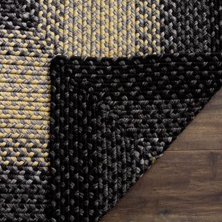 Safavieh Braided BRD311A Black / Grey Area Rug Backing