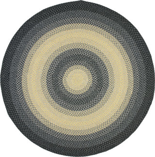 Safavieh Braided BRD311A Black / Grey Area Rug Round