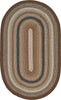 Safavieh Braided BRD313A Brown / Multi Area Rug Oval