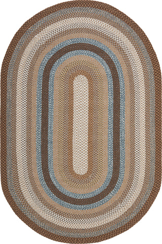 Safavieh Braided BRD313A Brown / Multi Area Rug Oval