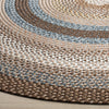 Safavieh Braided BRD313A Brown / Multi Area Rug Detail
