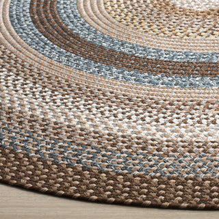 Safavieh Braided BRD313A Brown / Multi Area Rug Detail