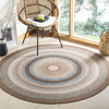 Safavieh Braided BRD313A Brown / Multi Area Rug Room Scene Feature