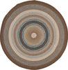 Safavieh Braided BRD313A Brown / Multi Area Rug Round
