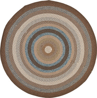 Safavieh Braided BRD313A Brown / Multi Area Rug Round