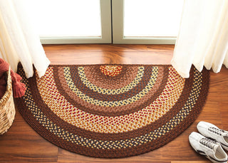 Safavieh Braided BRD313T Brown / Light Machine Washable Area Rug Room Scene Feature