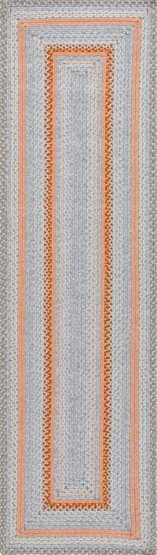 Safavieh Braided BRD314G Grey / Rust Area Rug Runner