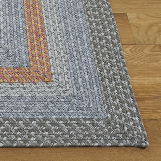 Safavieh Braided BRD314G Grey / Rust Area Rug Detail