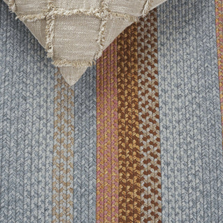 Safavieh Braided BRD314G Grey / Rust Area Rug Detail