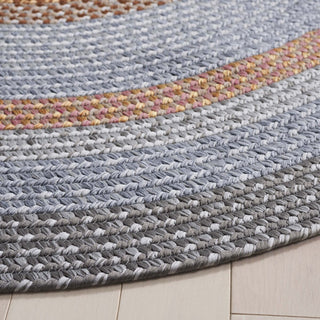 Safavieh Braided BRD314G Grey / Rust Area Rug Detail