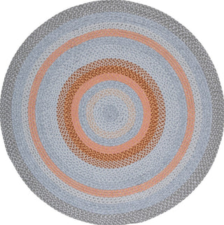 Safavieh Braided BRD314G Grey / Rust Area Rug Round