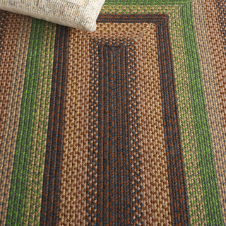 Safavieh Braided BRD314T Brown / Green Area Rug Detail