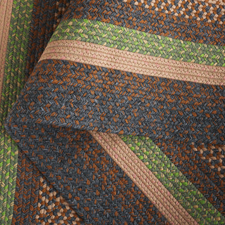 Safavieh Braided BRD314T Brown / Green Area Rug Fold