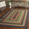 Safavieh Braided BRD314T Brown / Green Area Rug Room Scene Feature