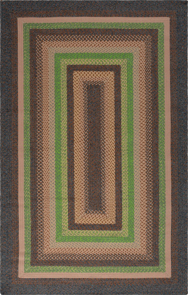 Safavieh Braided BRD314T Brown / Green Area Rug main image