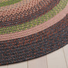 Safavieh Braided BRD314T Brown / Green Area Rug Detail
