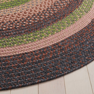 Safavieh Braided BRD314T Brown / Green Area Rug Detail