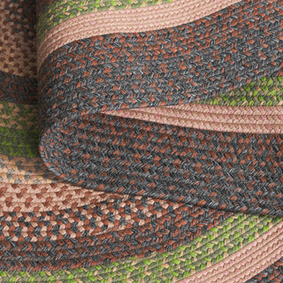 Safavieh Braided BRD314T Brown / Green Area Rug Fold