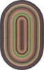 Safavieh Braided BRD314T Brown / Green Area Rug Oval