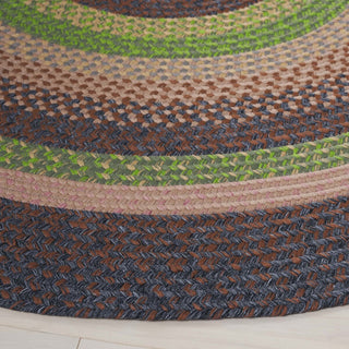 Safavieh Braided BRD314T Brown / Green Area Rug Detail