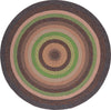 Safavieh Braided BRD314T Brown / Green Area Rug Round