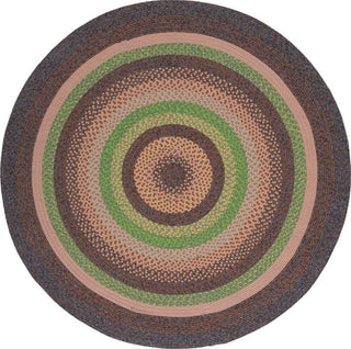 Safavieh Braided BRD314T Brown / Green Area Rug Round