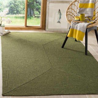 Safavieh Braided BRD315A Green Area Rug Room Scene Feature