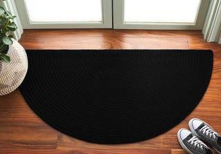 Safavieh Braided BRD315Z Black Area Rug Room Scene Feature