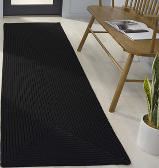 Safavieh Braided BRD315Z Black Area Rug Room Scene Feature