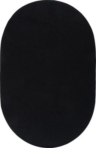 Safavieh Braided BRD315Z Black Area Rug Oval