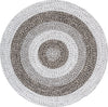 Safavieh Braided BRD318A Ivory / Black Area Rug Round