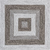 Safavieh Braided BRD318A Ivory / Black Area Rug Square