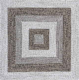 Safavieh Braided BRD318A Ivory / Black Area Rug Square