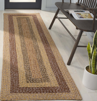Safavieh Braided BRD318B Beige / Brown Area Rug Room Scene