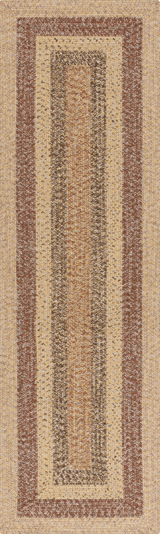 Safavieh Braided BRD318B Beige / Brown Area Rug Runner