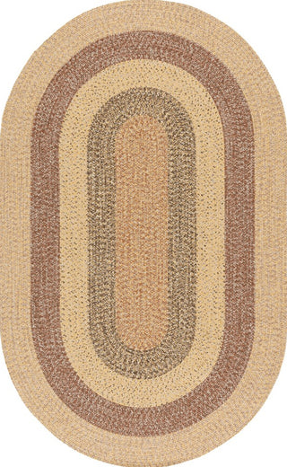 Safavieh Braided BRD318B Beige / Brown Area Rug Oval