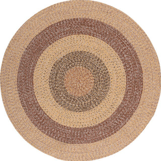 Safavieh Braided BRD318B Beige / Brown Area Rug Round