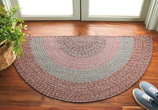 Safavieh Braided BRD318G Brown / Grey Pink Area Rug Room Scene Feature