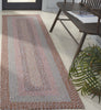 Safavieh Braided BRD318G Brown / Grey Pink Area Rug Room Scene