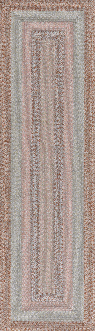 Safavieh Braided BRD318G Brown / Grey Pink Area Rug Runner