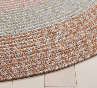 Safavieh Braided BRD318G Brown / Grey Pink Area Rug Detail
