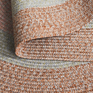 Safavieh Braided BRD318G Brown / Grey Pink Area Rug Fold