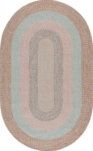 Safavieh Braided BRD318G Brown / Grey Pink Area Rug Oval