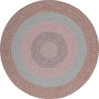 Safavieh Braided BRD318G Brown / Grey Pink Area Rug Round