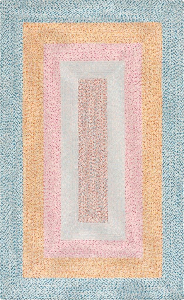 Safavieh Braided BRD318J Aqua / Pink Machine Washable Area Rug main image