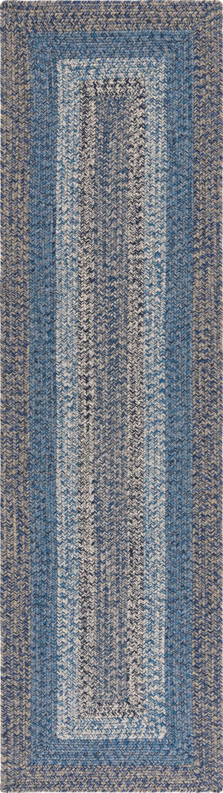 Safavieh Braided BRD318N Navy / Blue Area Rug Runner