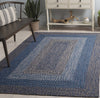 Safavieh Braided BRD318N Navy / Blue Area Rug Room Scene Feature