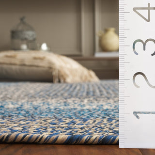 Safavieh Braided BRD318N Navy / Blue Area Rug Detail